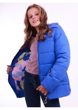 Luxik зимняя синяя куртка для девочки К35